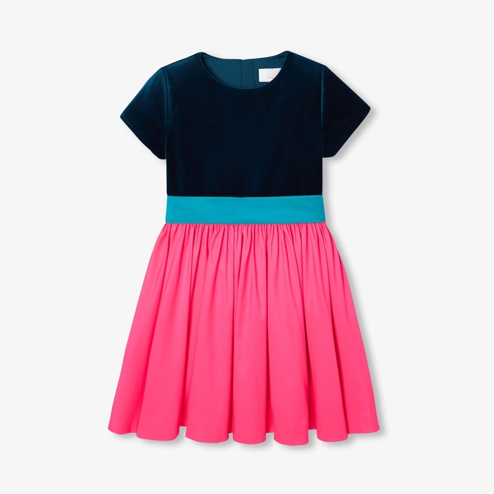 Jacadi Charming Pink and Blue Kids Dress - Picture 5 of 6